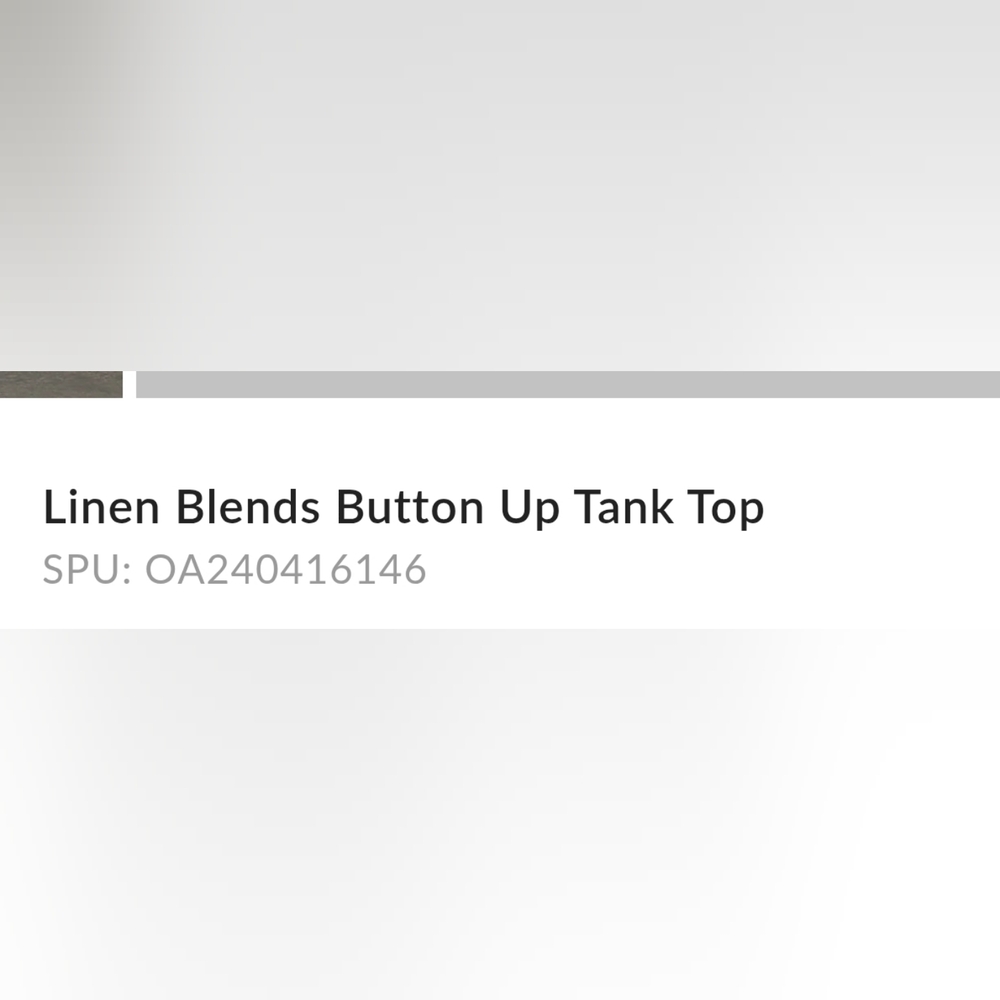 NWT Commense Linen Blends Button Up Tank Blouse in White Size Large - Picture 6 of 14